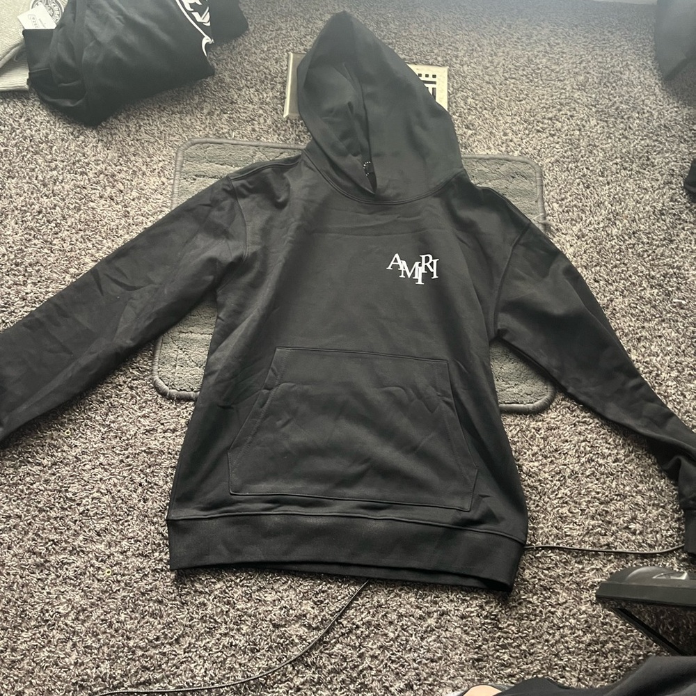 AMIRI Black V-Neck Sweater for Men